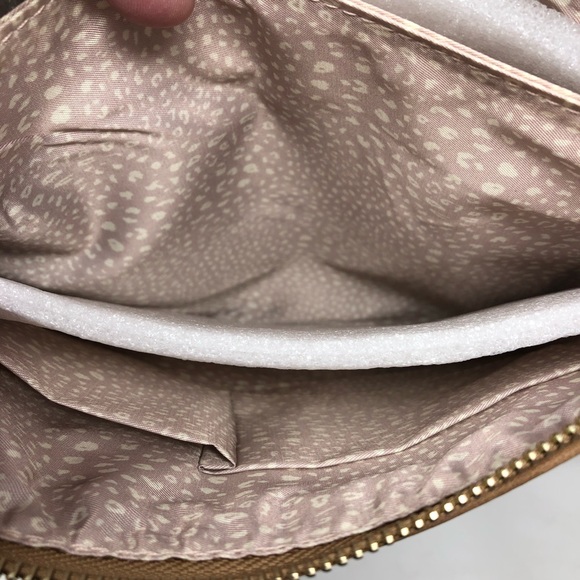 VR NYC Taupe Fax Leather Crossbody Bag - Picture 10 of 11